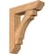 Ekena Millwork Merced Slat Smooth Bracket w/ Offset Brace, Western Red Cedar, 7 1/2"W x 30"D x 36"H BKT0806X30X36MRC06SWR - alternate 1